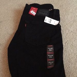 Levi’s Men’s 33 x 32 511 Black Slim Stretch Jeans